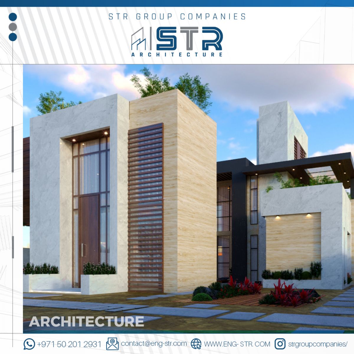 Architectural design for a villa in Abu Dhabi