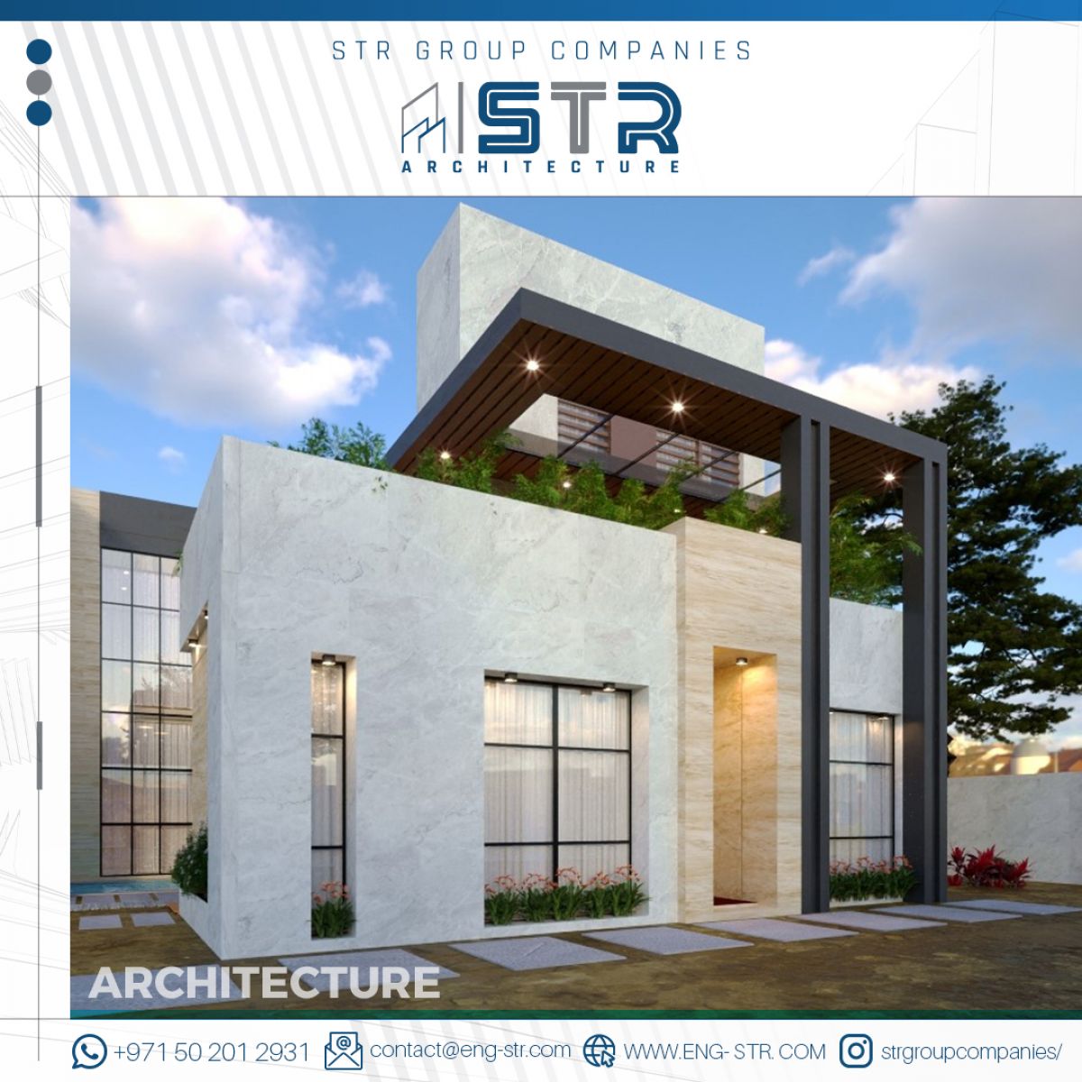 Architectural design for a villa in Abu Dhabi