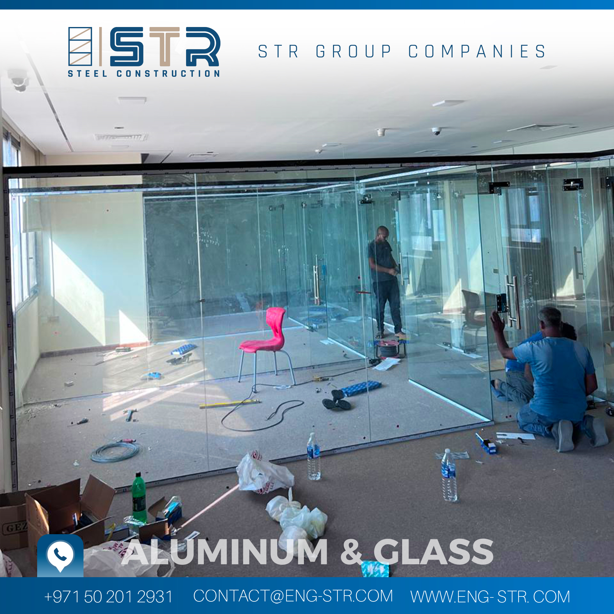 Design and implementation of glass partitions